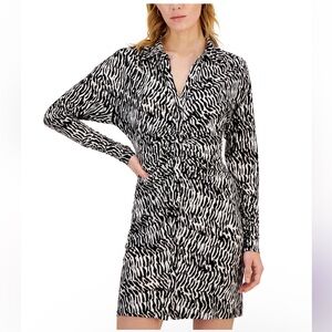 INC Women's Printed V-Neck Shirtdress